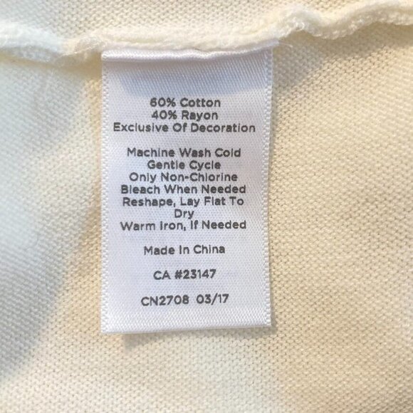 Talbots Lightweight Sweater Lace Elegant Timeless Old Money Grandma Core Boho M - Picture 5 of 5